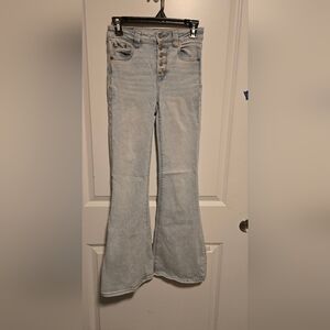 American Eagle Outfitters Blue Flare Wide Leg Jeans